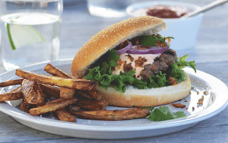 Hamburgare - Färsk Chili & Dressing med hetta - Recept | Pågen